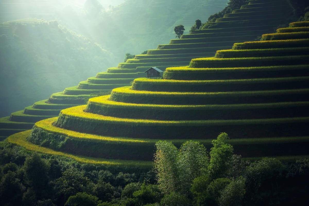 Un paysage de montagne en asie